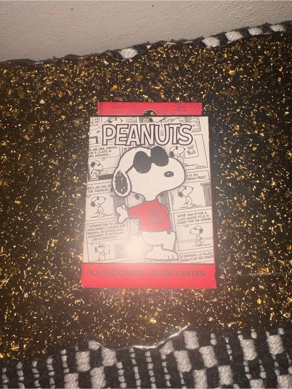 Peanuts Joe Cool Snoopy Playing Cards - Red, Black & White